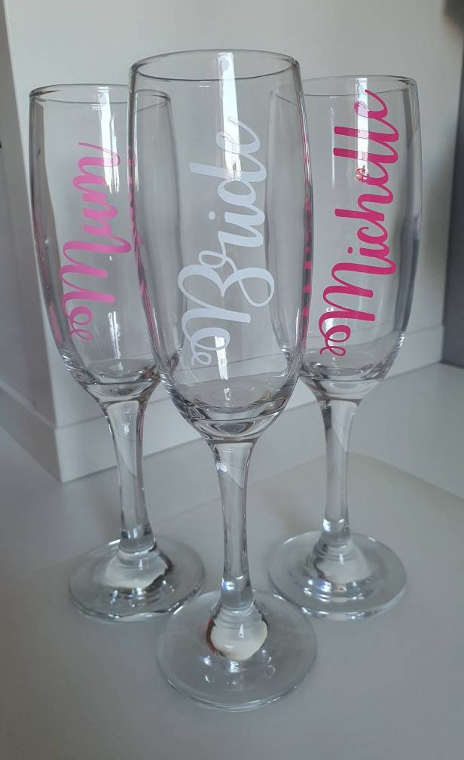 Wine glass stickers wedding personalised gift hen Etsy