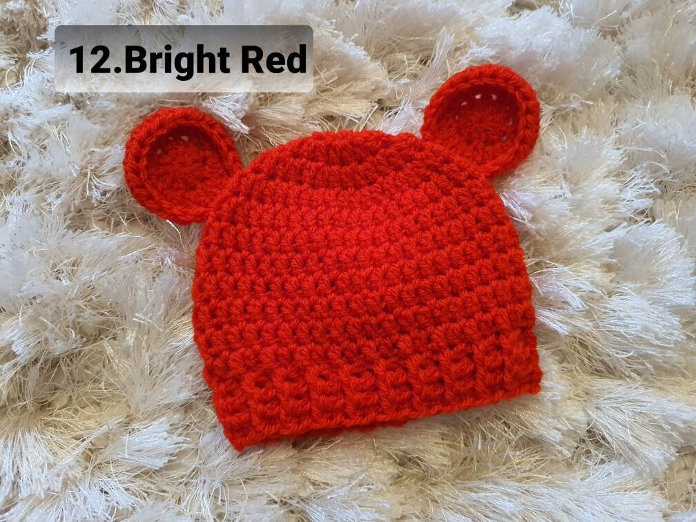 Baby Teddybear Hat Newborn Hat Crochet Baby Hat Baby Gift Etsy UK