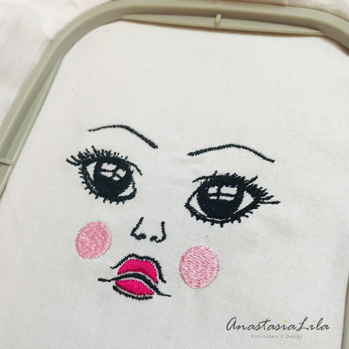Embroidery design face doll machine embroidery girl embroidery  etsy Embroidery design face doll machine embroidery girl embroidery  etsy