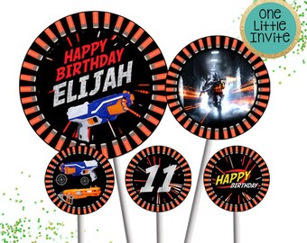 Dart Cake Topper // Dart sniper Game // Dart Shooter Targets // Dart Centerpiece // Dart Birthday // Dart Party //
