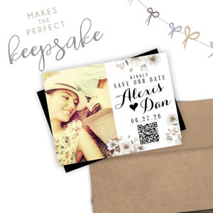 QR Save the Date Custom Photo Magnets –  Keepsakes for Your Wedding, Strong magnets, Best Wedding 2025 |  Save the Dates