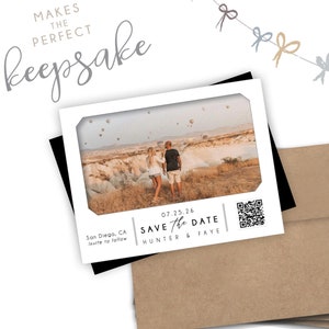 Custom QR Save the Date Photo Magnets –  Keepsakes for Your Wedding, Strong magnets, Best Wedding 2025 | Modern Save the Date