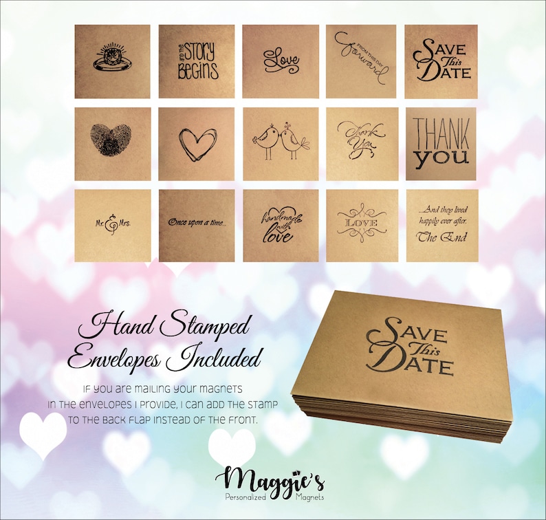 Thank You Photo Magnets Party Favors Wedding Favors Envelopes Included FREE Shipping on all Orders
