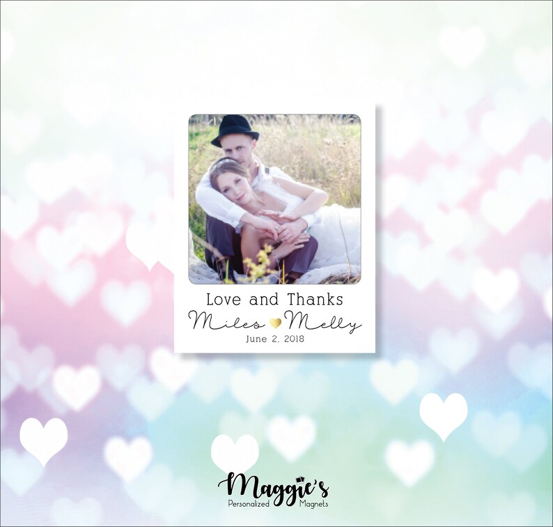 Thank You Photo Magnets Party Favors Wedding Favors Envelopes Included FREE Shipping on all Orders