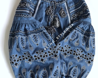 HOT!! Ukrainian blouse Boho Style Ukrainian Embroidered Folk Women's Blouse/Vyshyvanka/Sorochka/Handmade Mexican blouse Russian blouse Ethno