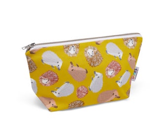 Neceser de algodón orgánico con cremallera Hedgehog: neceser, estuche para lápices