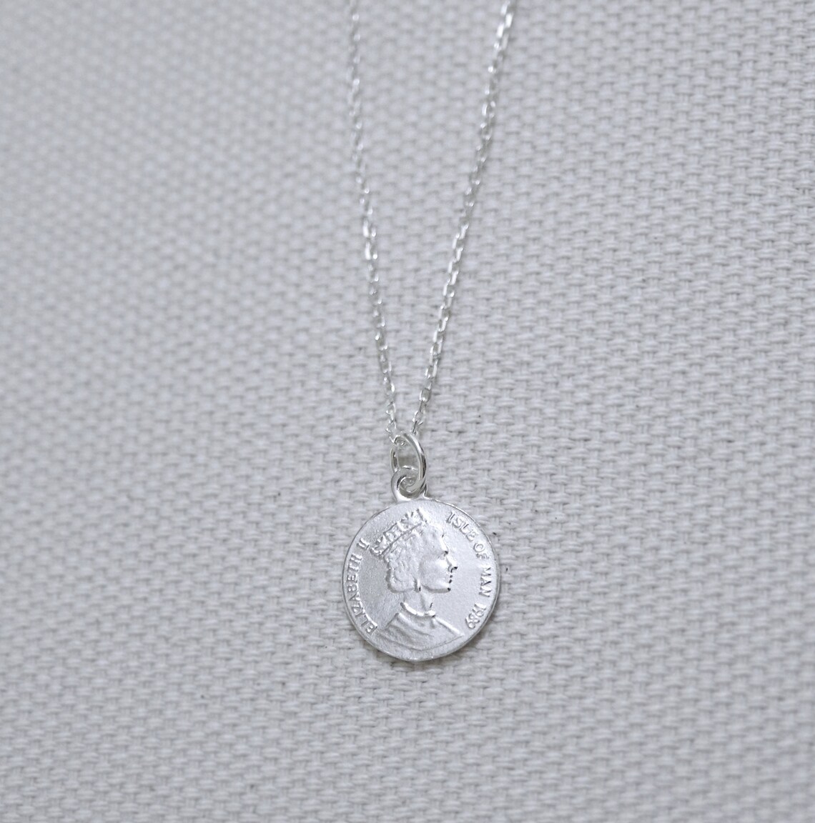 Coin pendant in sterling silver necklaceantique pendant Etsy