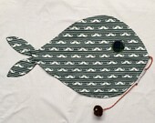 Good Kitty Catnip Play Mat. Reversible Catnip Mat with Pom Pom. Catnip Fish Mat. Gift for Cats. Gift for Cat Owners. Cat Activity Mat.