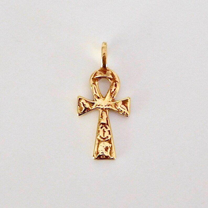 Gold Ankh in 18k Solid Gold Pendant Necklace Eternal life Etsy