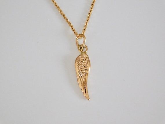 18k gold angel pendant