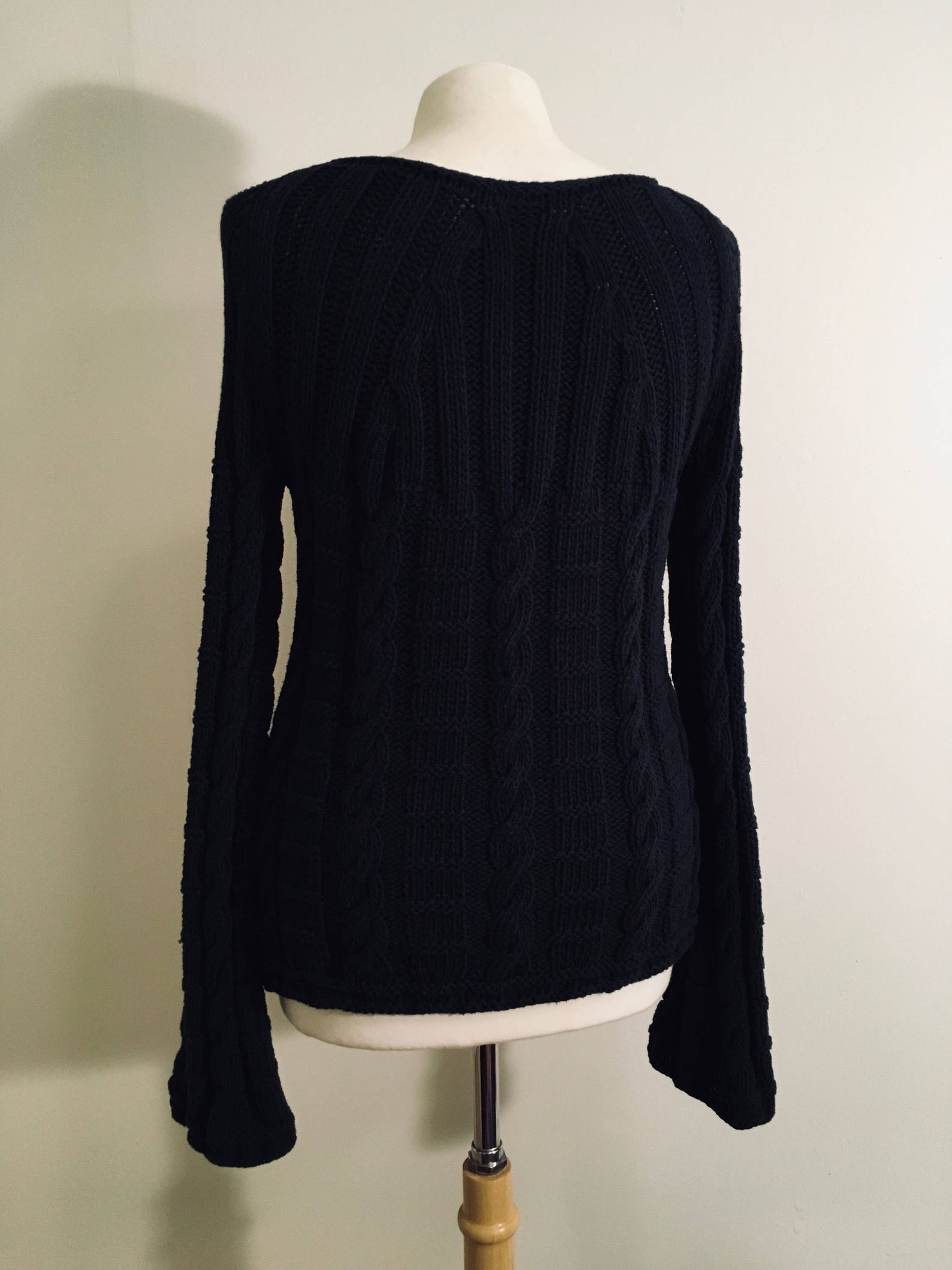 Vintage BCBG cardigan navy blue knitted 100% cotton sweater xs | Etsy