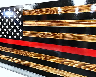 RED LINE FLAG Firefighters Challenge Display Flag Optional