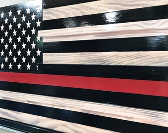 THIN RED LINE First responders Challenge Flag Optional