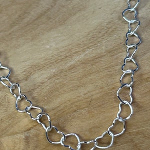 Sterlingzilveren hartschakelarmband - sierlijk 925-zilver - 7,5 inch