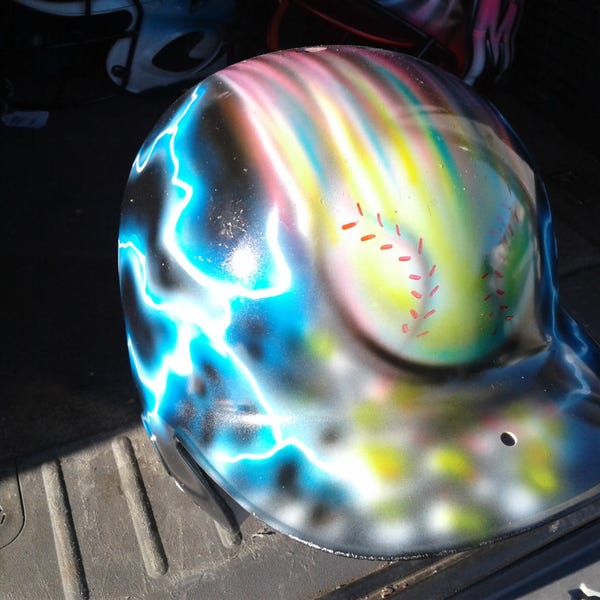 Airbrush Softball Helmet Etsy