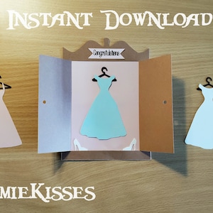3D Wedding Engagement Bridal Party Card - Instant Download