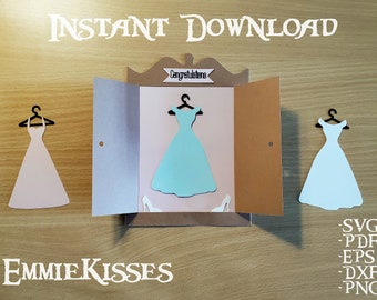3D Wedding Engagement Bridal Party Card - Instant Download