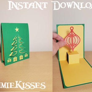 Deluxe - Keepsake Ornament - 3D Pop-up Christmas Card SVG Cutting File - Instant Download