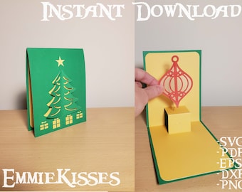 Deluxe - Keepsake Ornament - 3D Pop-up Christmas Card SVG Cutting File - Instant Download