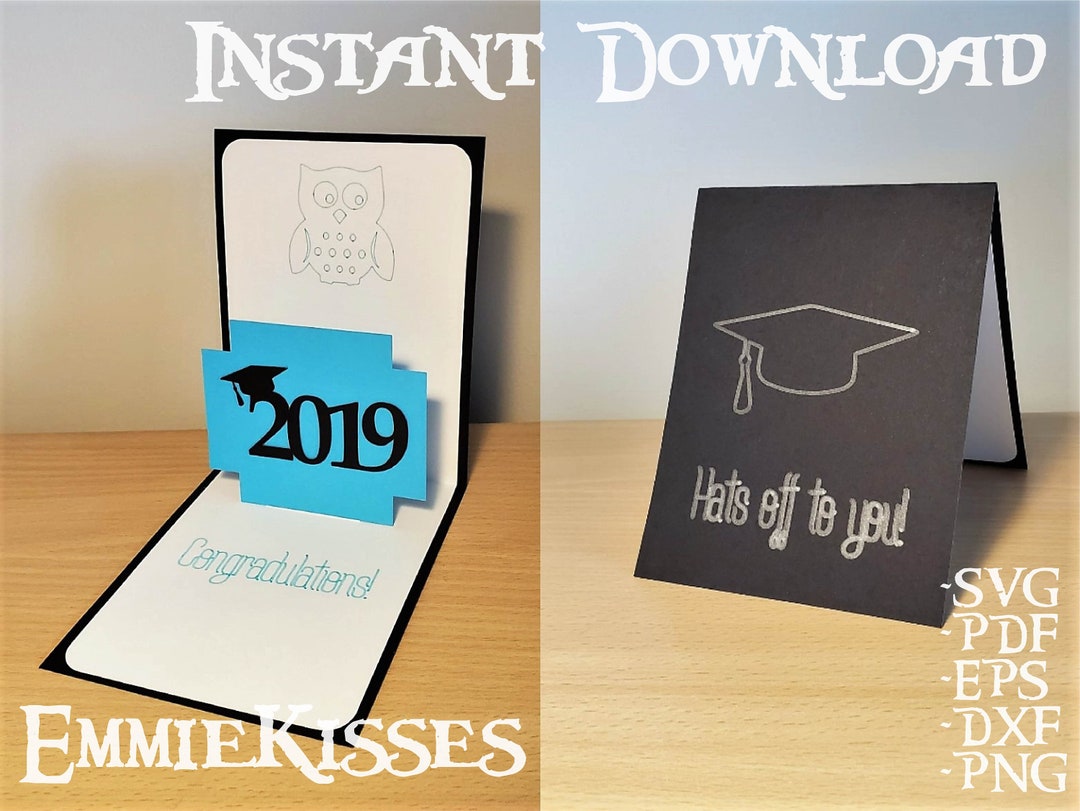 3D Graduation Card SVG Cutting File - Instant Download - Etsy