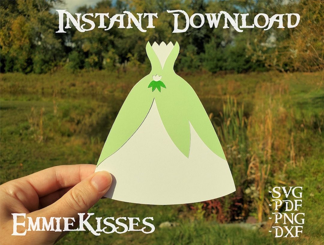 Frog Princess Dress Cut Out File - SVG DXF - Etsy