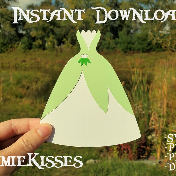 Frog Princess Dress Cut Out File - SVG DXF