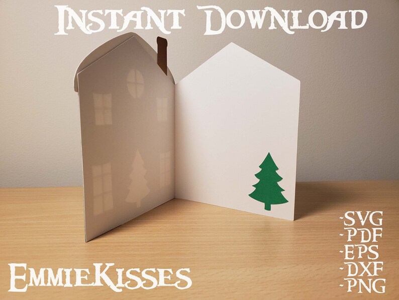 Download 3D Gingerbread House Card SVG Cutting File Instant Download | Etsy