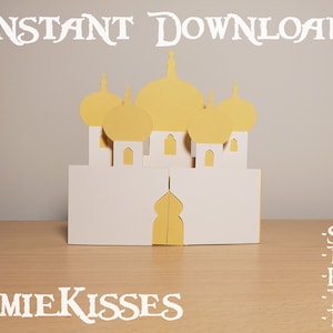 3D Aladdin Agrabah Card SVG Cutting File - Instant Download