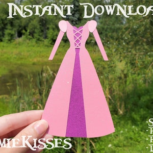 Rapunzel Dress Cut Out File - SVG DXF