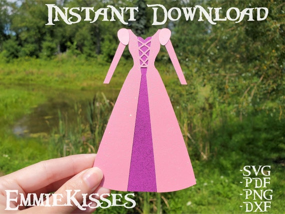 Rapunzel Dress Cut Out File - SVG DXF - Etsy