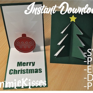 3D Pop-up Christmas Card SVG Cutting File - Instant Download