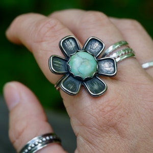 Turquoise Flower Ring