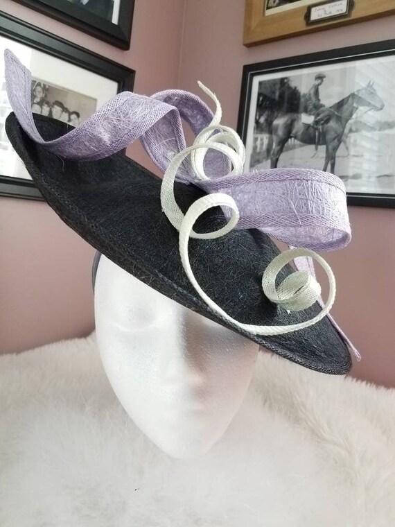 Black Lavender Mint Green Fascinator - Etsy
