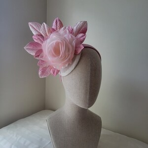 Light pink rose kentucky Derby Fascinator