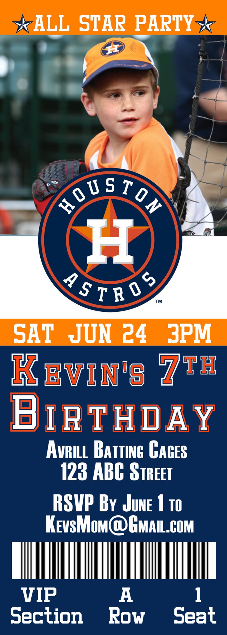 Houston Astros Birthday Ticket Invitation Etsy Houston Astros Birthday Ticket Invitation Etsy