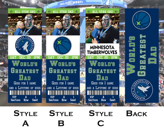 Minnesota Timberwolves Ticket Invitation | Etsy