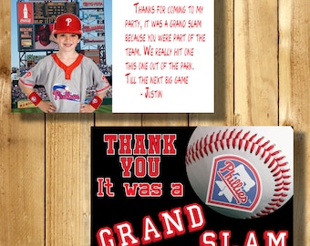 Philadelphia Phillies 4x6 Thank You Note Cards