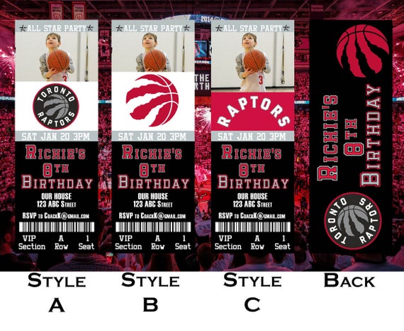 Toronto Raptors Ticket Invitation By Box Party Events Catch My Party