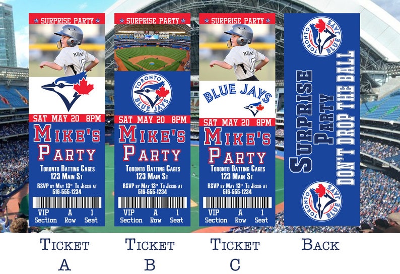 Blue Jays Tickets / Toronto Blue Jays MLB Ticket Album 8-1/4"X8-3/4