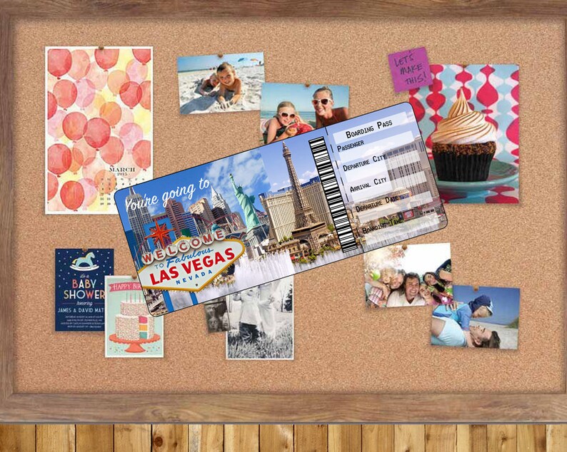 Ticket to Las Vegas...boarding Pass...gift Surprise Show Them Etsy