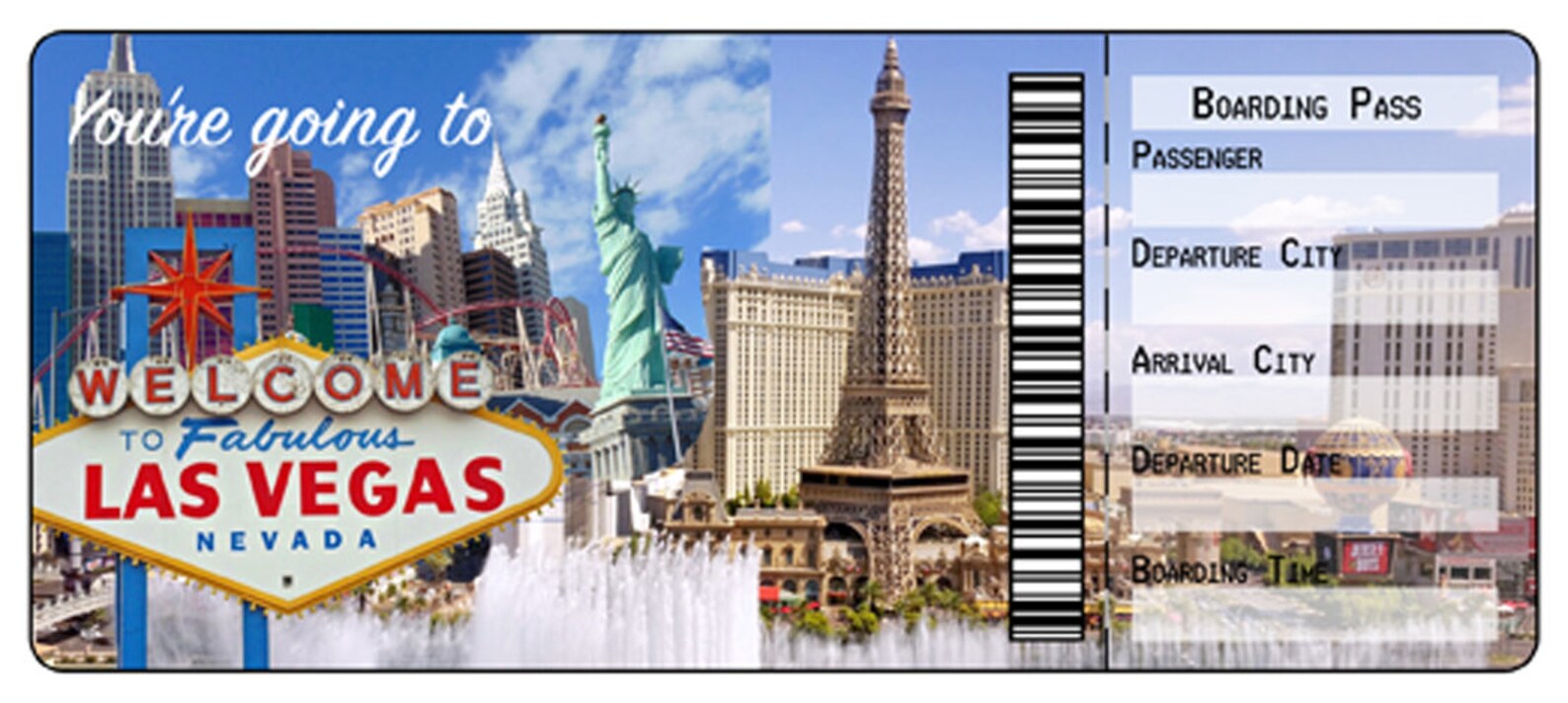 Ticket to Las Vegas...boarding Pass...gift Surprise Show Them Etsy