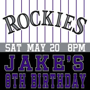 Colorado Rockies Birthday Ticket Invitation | Etsy