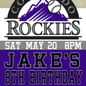 Colorado Rockies Birthday Ticket Invitation | Etsy