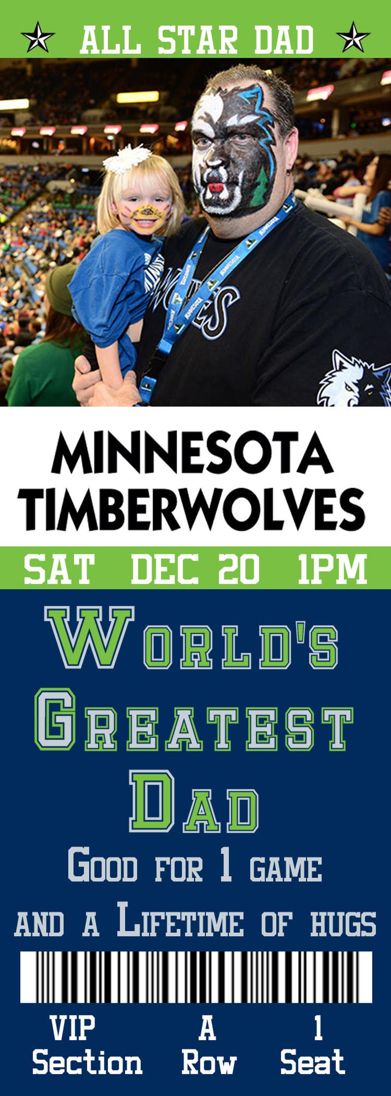 Minnesota Timberwolves Ticket Invitation | Etsy