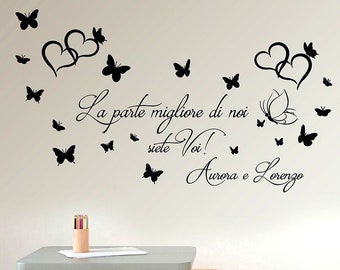 Children wall stickers dedication phrases with personalized name wall stickers sticker wall decoration bedroom wall decal decal