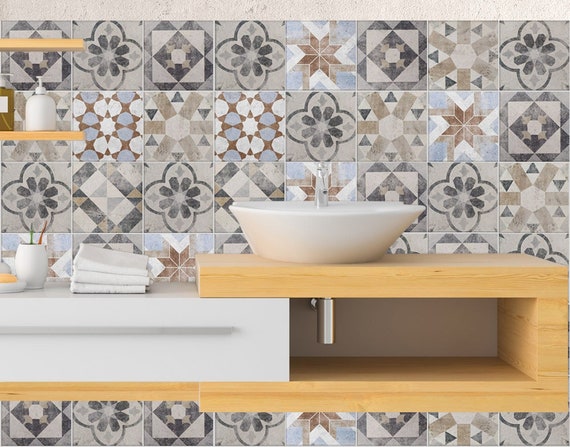 Adesivi per piastrelle Bagno e cucina stickers pattern in stile moderno  decalcomania -  Italia
