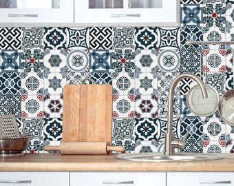 Tile stickers Bathroom and kitchen pattern in modern style decal