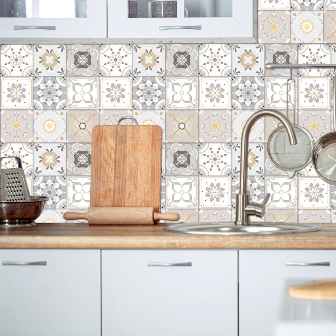 Kiwistar 50 Adesivi Decorativi Per Piastrelle - Colorati, Rimovibili, Impermeabili Per Bagno E Cucina - 2