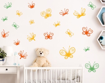 Wall decals farfalle kids Wall stickers Baby Nursery Adesivi muro bambini farfalle kit adesivo farfalle decorazione cameretta