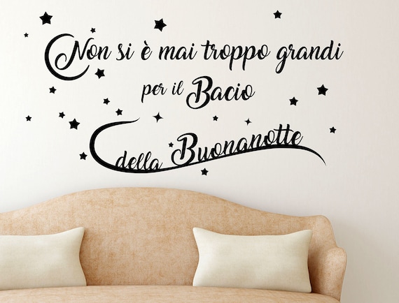 Phrases En Italien Stickerdesign Decorative Adesivomurale Etsy